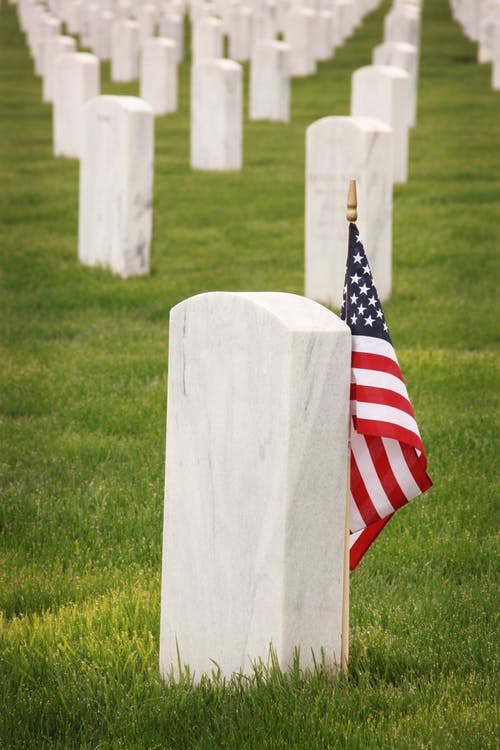 flag in cemetery